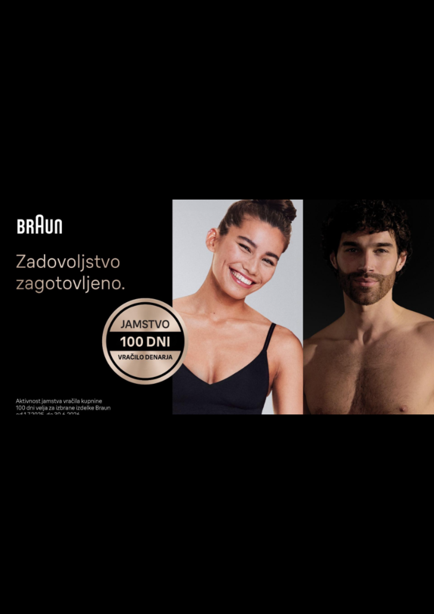 Nagradna igra: Braun Zadovoljstvo zagotovljeno ali 100 dni jamstva vračila kupnine