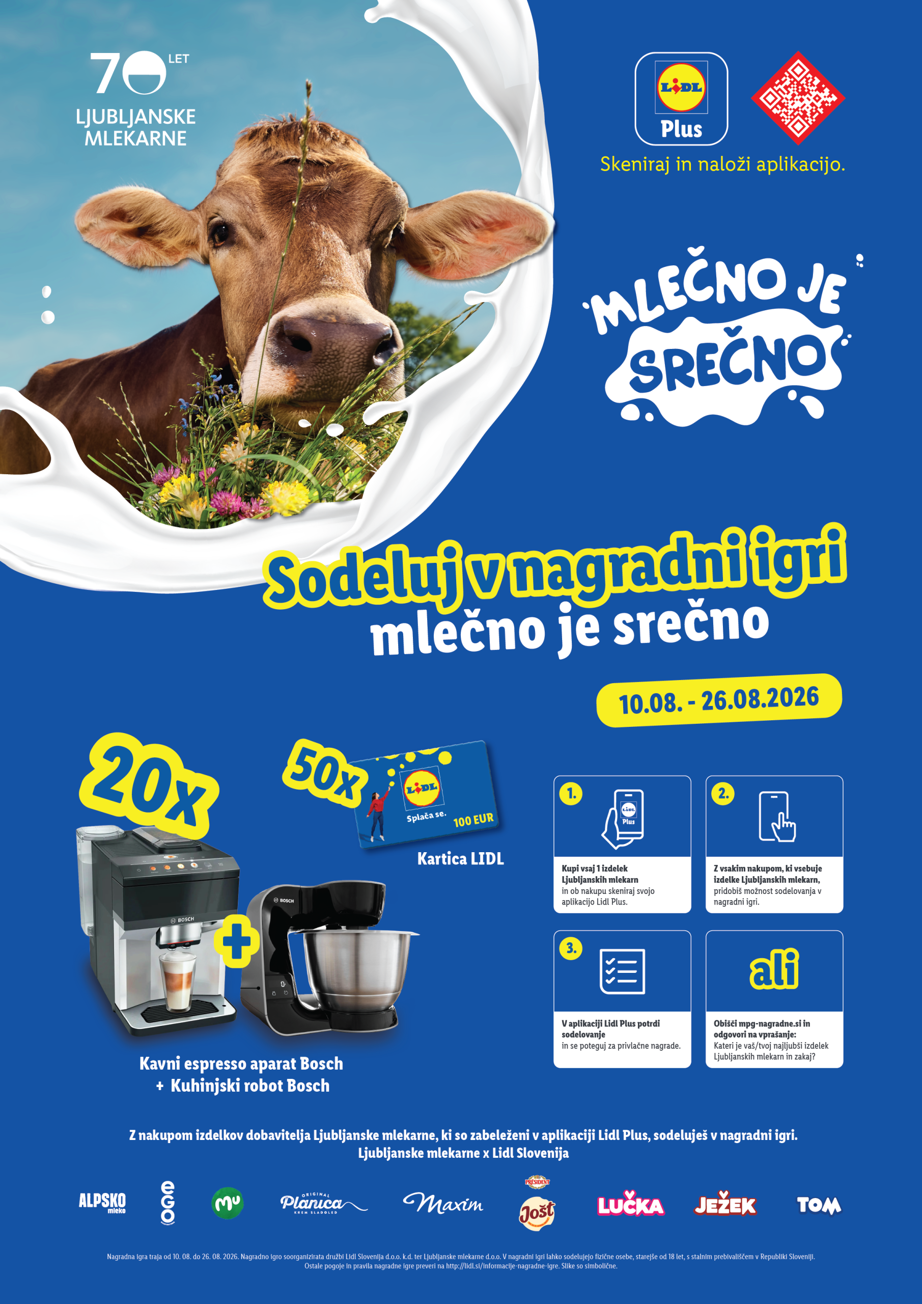 Nagradna igra: MLEČNO JE SREČNO - LIDL